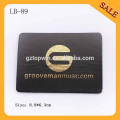 LB89 Custom black jeans leather label custom embossed leather patches with gold foil logo